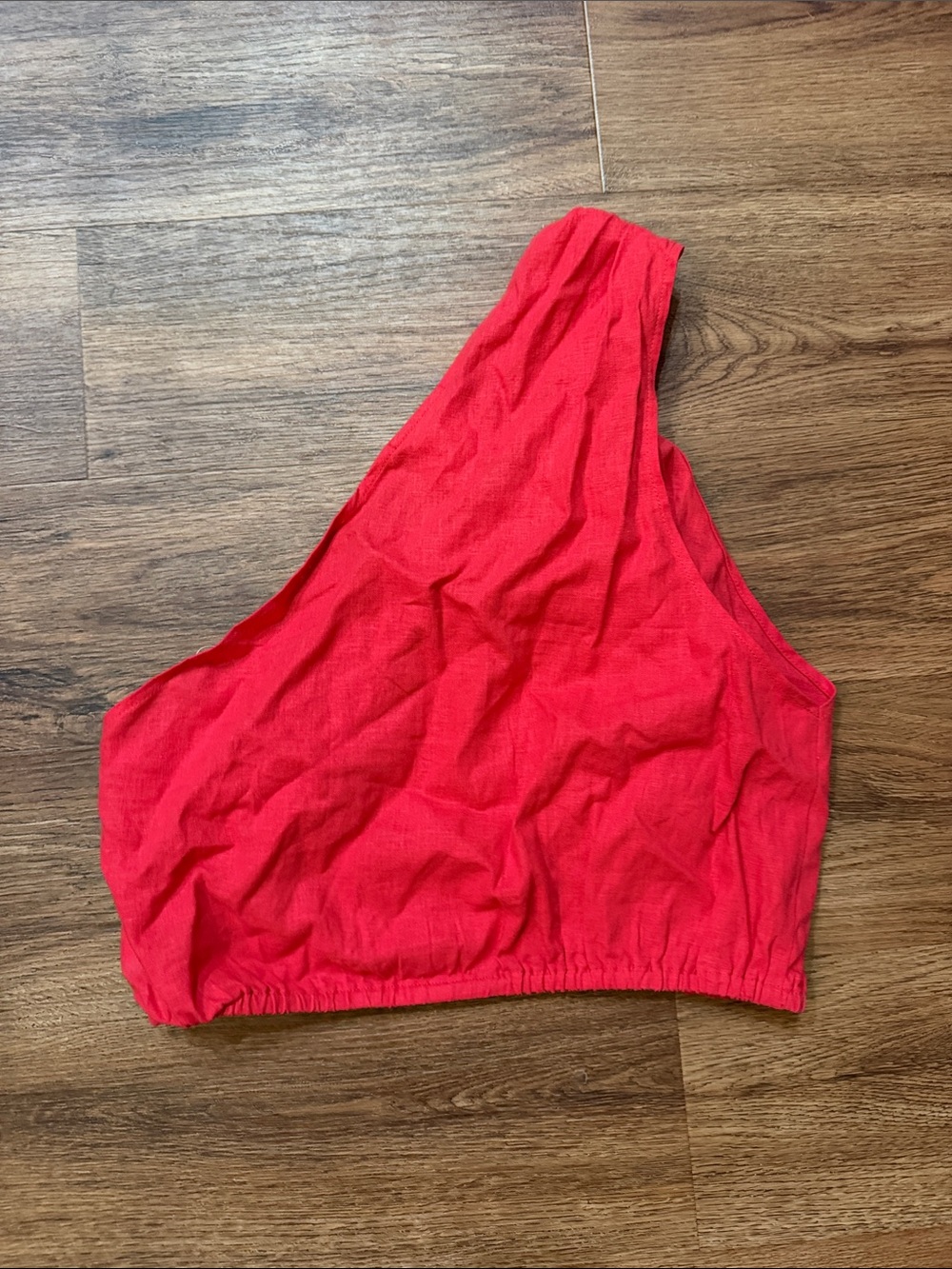 Farm Rio Red One Shoulder Crop Top - Picture 7 of 7